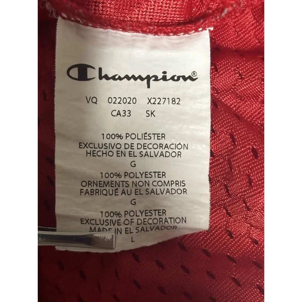 Champion Shorts Mesh Athletic Running Large Red Good Condition Sportswear
